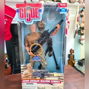 G.I. Joe 40MM Grenade Machine Gunner 12" Figure Hasbro ©2000.